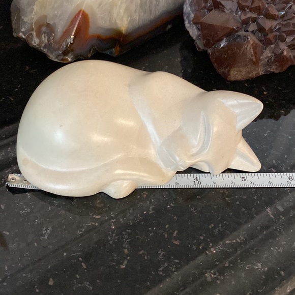 Vintage Genuine SOAPSTONE Hand Carved Cat  from Kenya - Picture 4 of 5